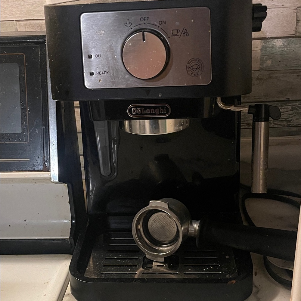 Black Espresso Machine